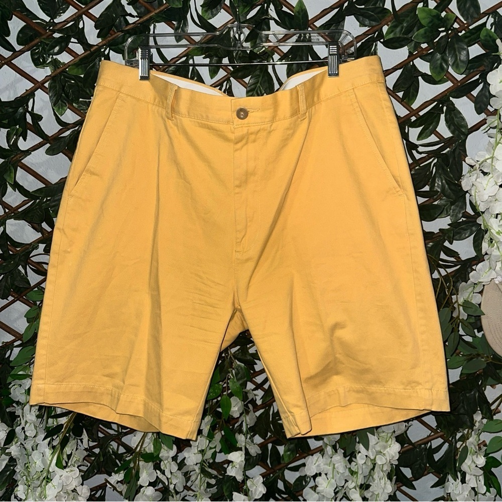 Classic Yellow Men's Flat Front Shorts